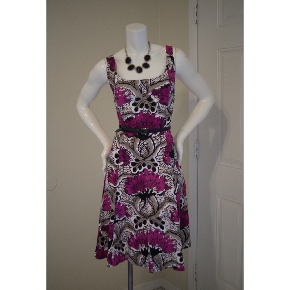 🍇Nine West Purple Floral Dress🍇Tag Size 14